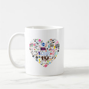 Hart van muziek koffiemok