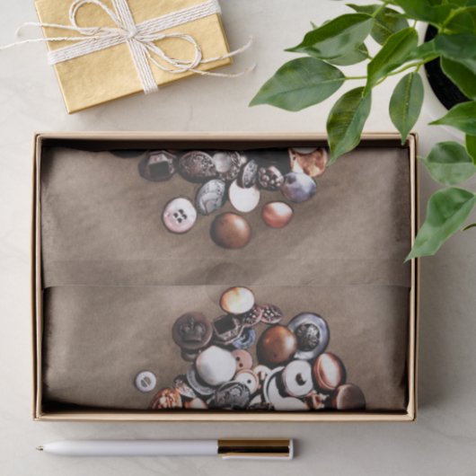 Hart van  naaien Buttonnen Fotografisch Tissuepapier (Geschenk)