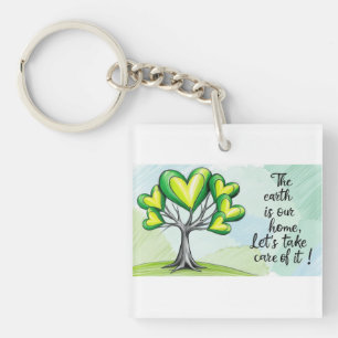 Hart van Natuur - Laten we onze wereld beschermen! Sleutelhanger