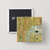 Hart van New York Vierkante Button 5,1 Cm (Voorkant /achterkant)