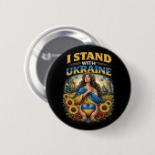 Hart van Oekraïne Ronde Button 5,7 Cm (Voorkant /achterkant)