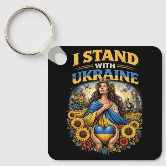 Hart van Oekraïne Sleutelhanger (Voorkant)