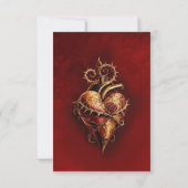 Hart van passie, romance en liefde. bedankkaart (Achterkant)
