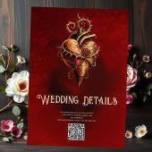 Hart van passie, romance en liefde. informatiekaartje