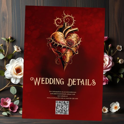 Hart van passie, romance en liefde. informatiekaartje