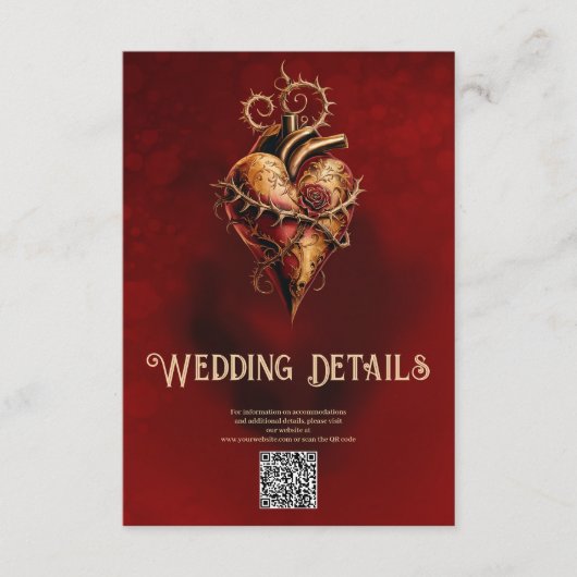 Hart van passie, romance en liefde. informatiekaartje (Voorkant)