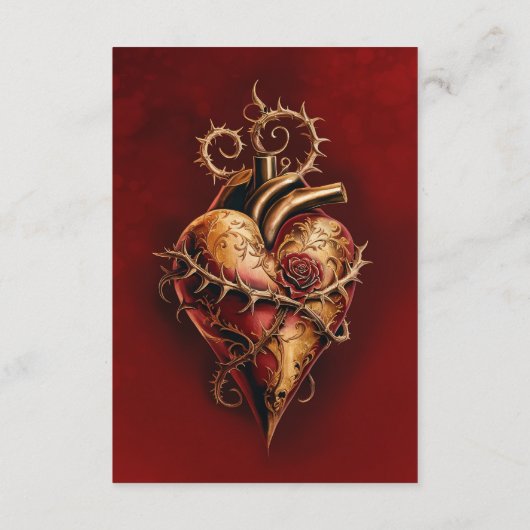 Hart van passie, romance en liefde. informatiekaartje (Achterkant)