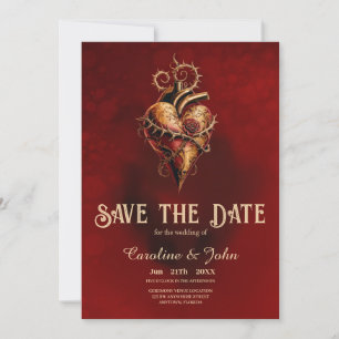 Hart van passie, romance en liefde. save the date