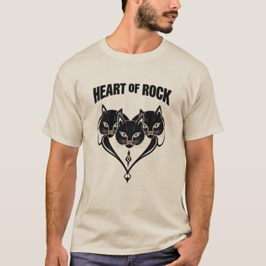 Hart van Rock – Triple Kat Kracht T-shirt (Voorkant)