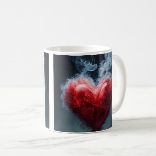 hart van rook koffiemok (Voorkant rechts)