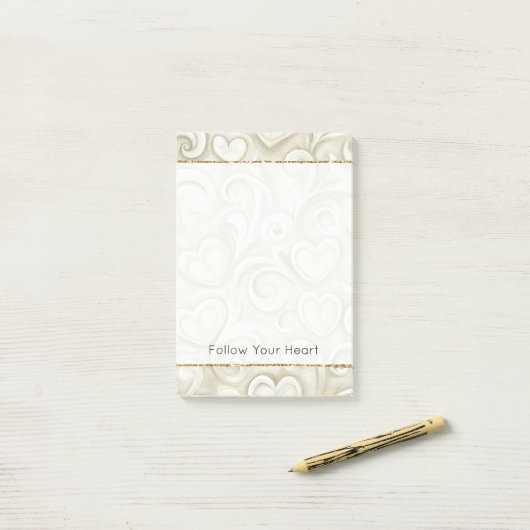 Hart van room post-it® notes (Op bureau)