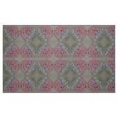 Hart van roze en witte rozen stof (Fat Quarter)