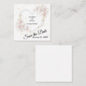 Hart van Rozen Bewaar de Datum Aankondiging (Voorkant / Achterkant)