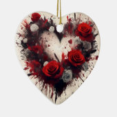 Hart van Rozen Keramisch Ornament (Rechts)