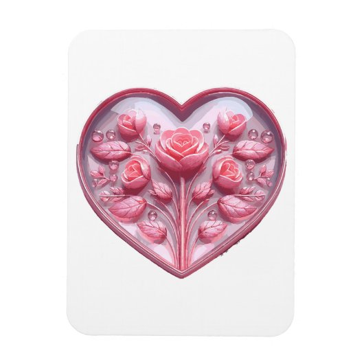 Hart van Rozen Magneet (Verticaal)