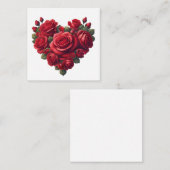 Hart van Rozen - Romantische Bloemenkunst Informatiekaartje (Voorkant / Achterkant)