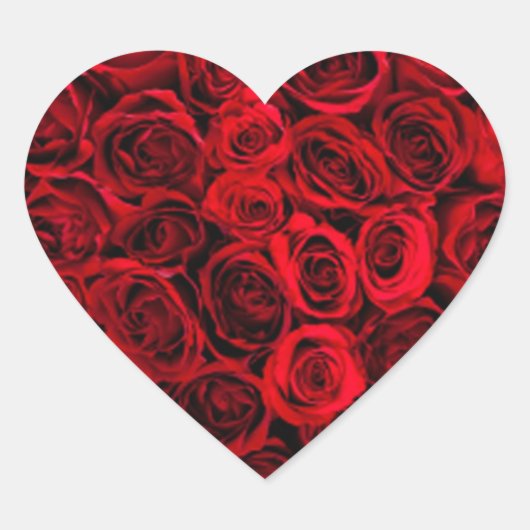 Hart van rozen sticker (Voorkant)