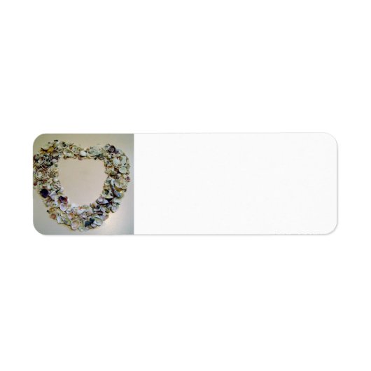 Hart van schelpen etiket (Voorkant)