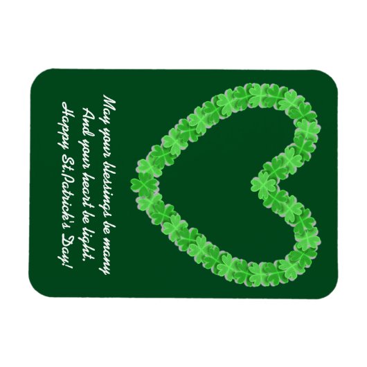 Hart van Shamrocks Magneet (Horizontaal)