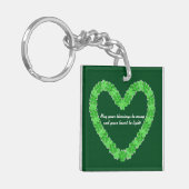Hart van shamrocks sleutelhanger (Voorkant Links)