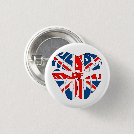 Hart van Soul Union Jack Button (Voorkant /achterkant)