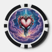 Hart van Stille Magie Poker Chips (Voorkant)