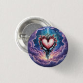 Hart van Stille Magie Ronde Button 3,2 Cm (Voorkant /achterkant)