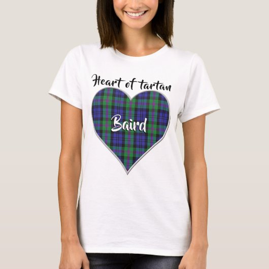 Hart van Tartan Clan Baird Pset T-shirt (Voorkant)