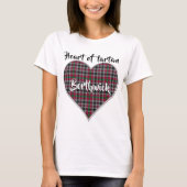 Hart van Tartan Clan Borthwick Pset T-shirt (Voorkant)