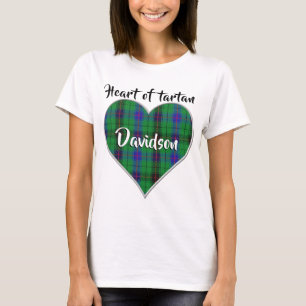 Hart van Tartan Clan Davidson T-shirt