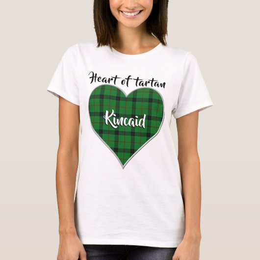 Hart van Tartan Clan Kincaid Pset T-shirt (Voorkant)