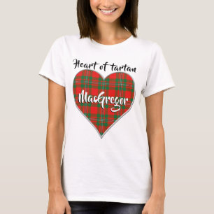 Hart van Tartan Clan MacGregor Gregor Pset T-shirt