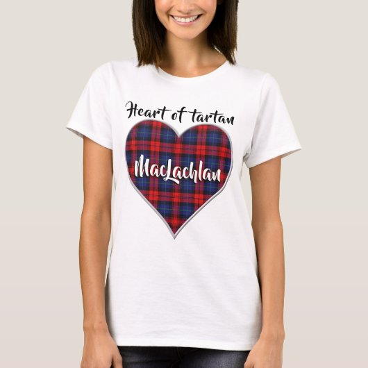 Hart van Tartan Clan MacLachlan Pset T-shirt (Voorkant)