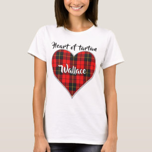 Hart van Tartan Clan Wallace Pset T-shirt