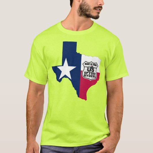 Hart van Texas-hoofdstuk - RWB-staat T-shirt (Voorkant)
