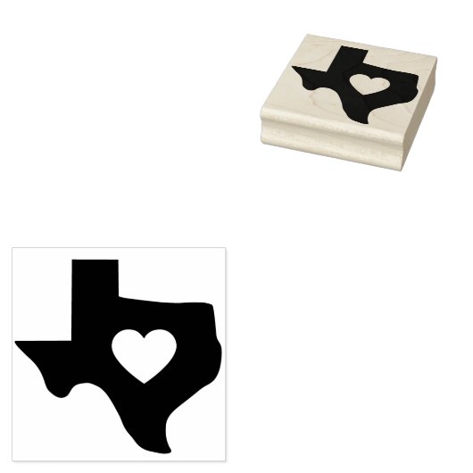 Hart van Texas Rubber Art Stamp Rubberstempel (Gestempeld)