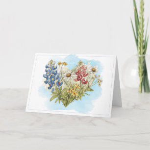 Hart van Texas Wildflower Kaart