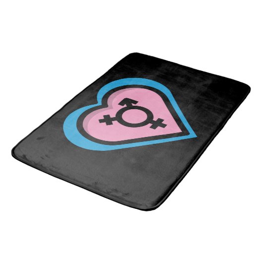 Hart van Trans Pride Badmat (Gekanteld)