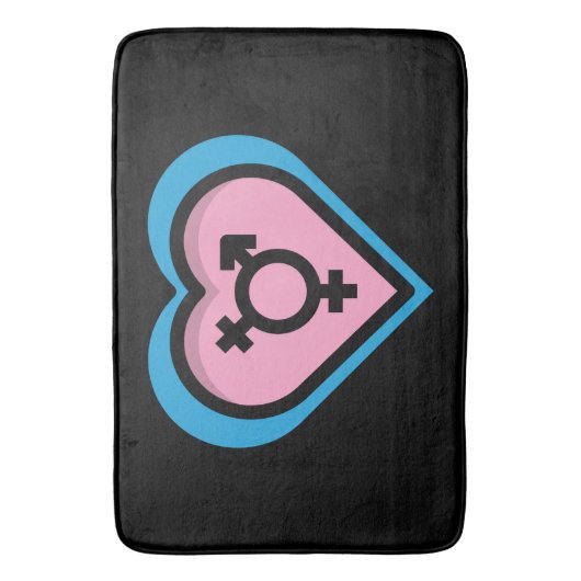 Hart van Trans Pride Badmat (Voorkant Verticaal)