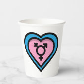 Hart van Trans Pride-feestbekers Papieren Bekers (Voorkant)