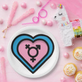 Hart van Trans Pride-feestborden Papieren Bordje (Feest)