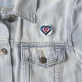 Hart van Trans Pride Knop Ronde Button 3,2 Cm (In situ)