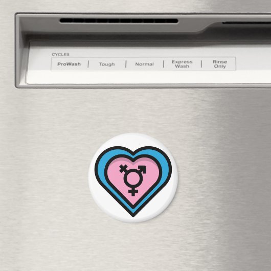 Hart van Trans Pride Magneet (Insitu (Vaatwasser))