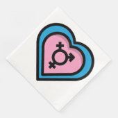 Hart van Trans Pride servetten (Hoek)