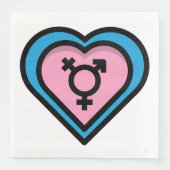Hart van Trans Pride servetten (Voorkant)