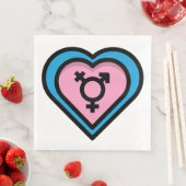 Hart van Trans Pride servetten (Insitu)