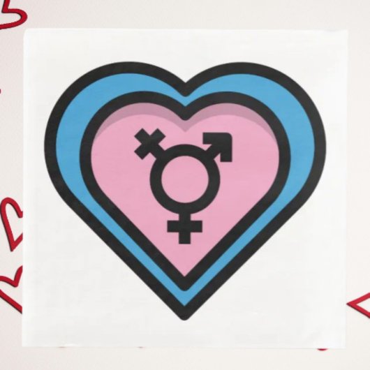 Hart van Trans Pride servetten