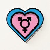 Hart van Trans Pride Spiraal Notebook Notitieboek (Achterkant)