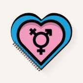 Hart van Trans Pride Spiraal Notebook Notitieboek (Voorkant)