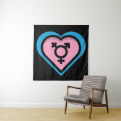 Hart van Trans Pride Tapijt Wandkleed (In situ)